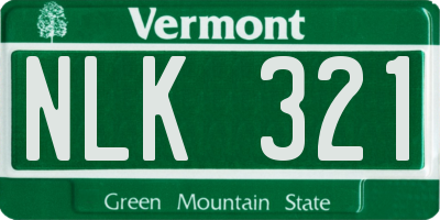 VT license plate NLK321