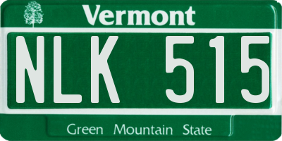 VT license plate NLK515