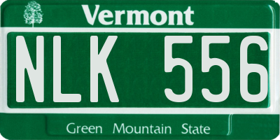 VT license plate NLK556