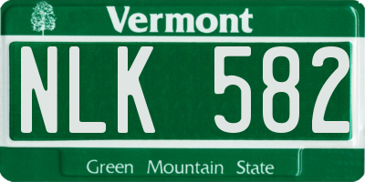 VT license plate NLK582