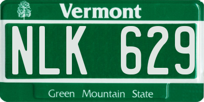 VT license plate NLK629