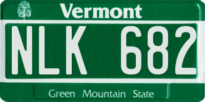 VT license plate NLK682