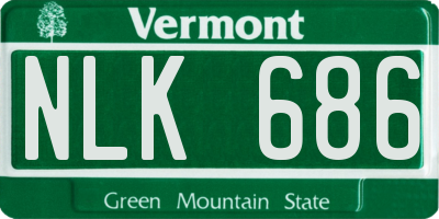 VT license plate NLK686