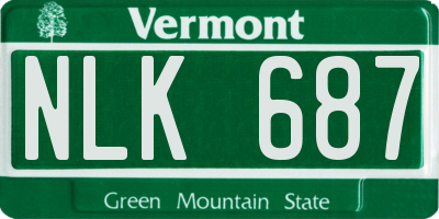 VT license plate NLK687