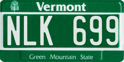 VT license plate NLK699