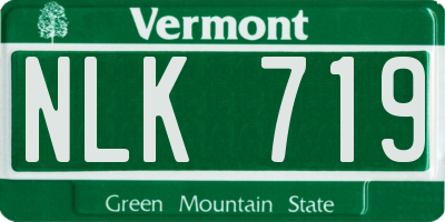 VT license plate NLK719