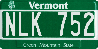 VT license plate NLK752