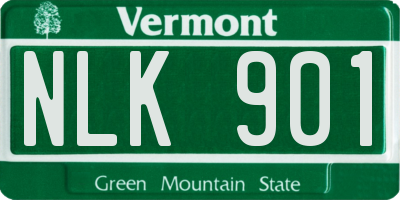 VT license plate NLK901