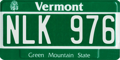 VT license plate NLK976