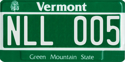 VT license plate NLL005