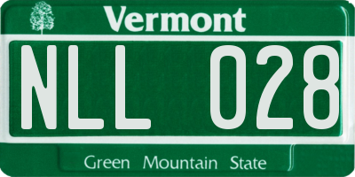 VT license plate NLL028