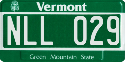 VT license plate NLL029