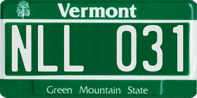 VT license plate NLL031