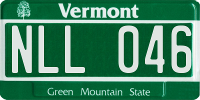 VT license plate NLL046