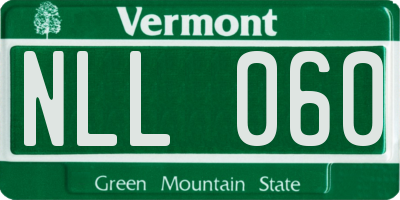 VT license plate NLL060