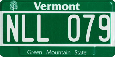 VT license plate NLL079
