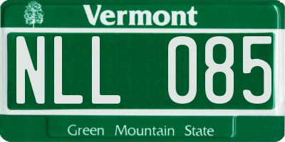 VT license plate NLL085