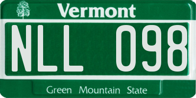 VT license plate NLL098
