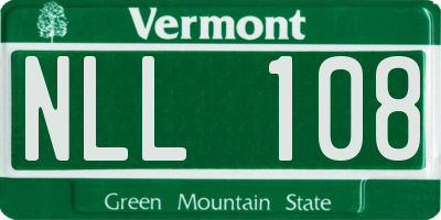 VT license plate NLL108