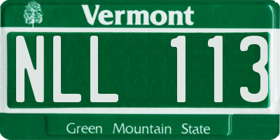 VT license plate NLL113