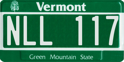 VT license plate NLL117