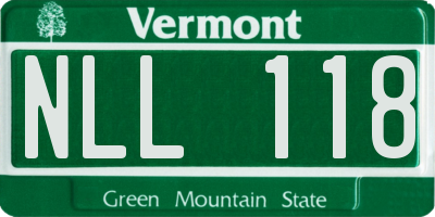 VT license plate NLL118