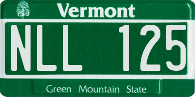 VT license plate NLL125
