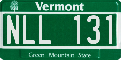 VT license plate NLL131