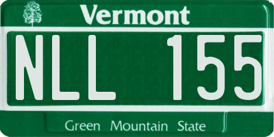 VT license plate NLL155