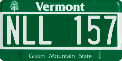 VT license plate NLL157