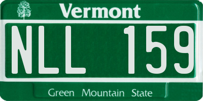 VT license plate NLL159