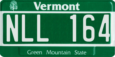 VT license plate NLL164