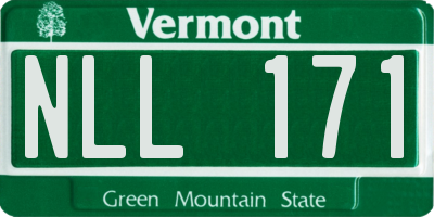 VT license plate NLL171