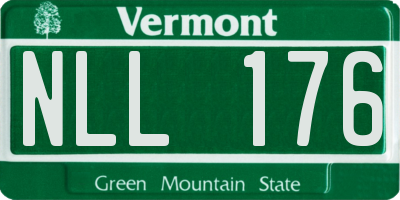 VT license plate NLL176