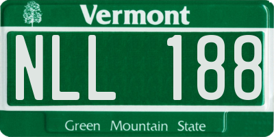 VT license plate NLL188