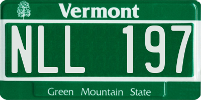VT license plate NLL197