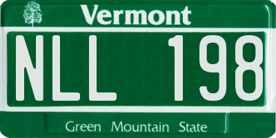 VT license plate NLL198