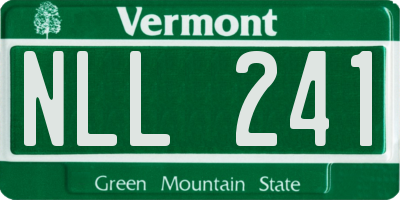 VT license plate NLL241