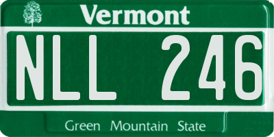 VT license plate NLL246