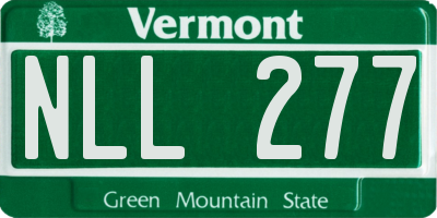 VT license plate NLL277