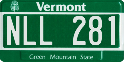 VT license plate NLL281