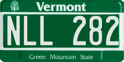 VT license plate NLL282