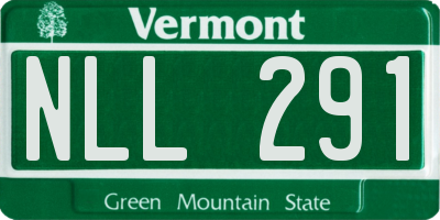VT license plate NLL291