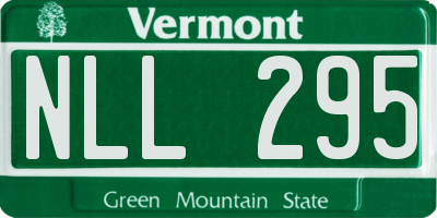 VT license plate NLL295