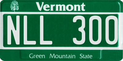 VT license plate NLL300