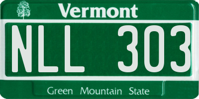 VT license plate NLL303