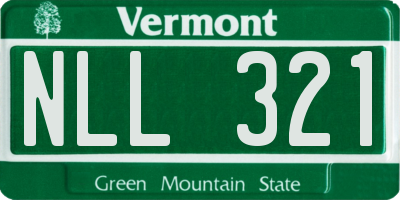 VT license plate NLL321