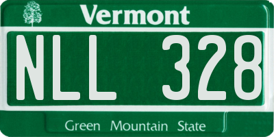 VT license plate NLL328