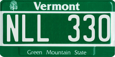 VT license plate NLL330