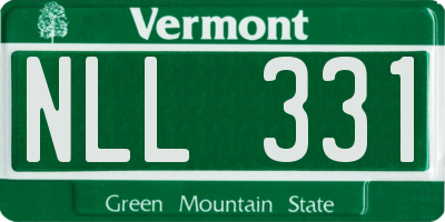 VT license plate NLL331